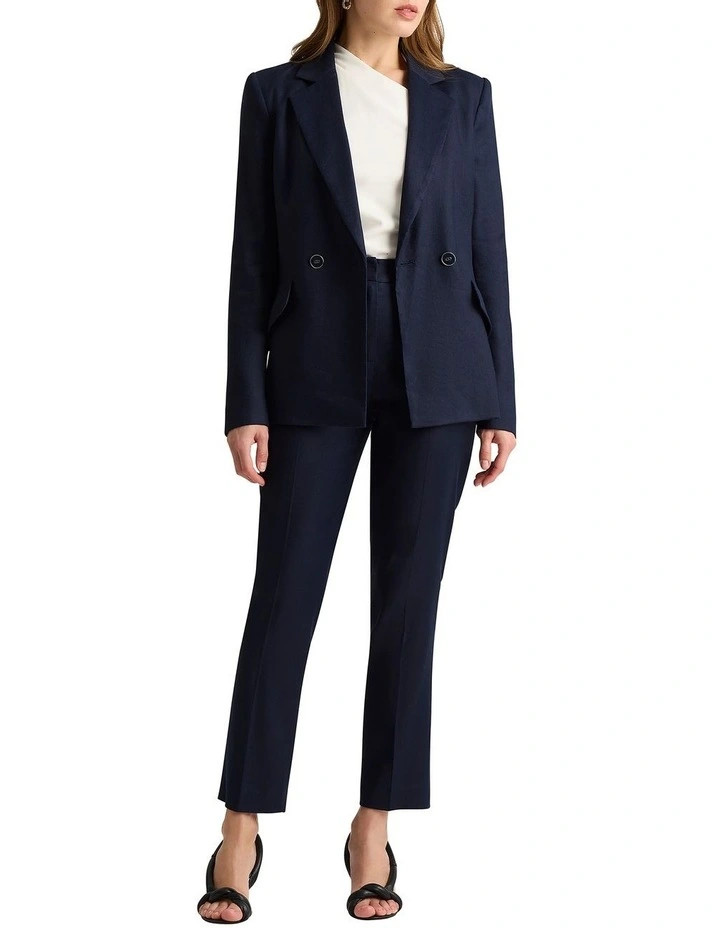 David LawrencePhillip Linen Blend Blazer in Navy | Myer