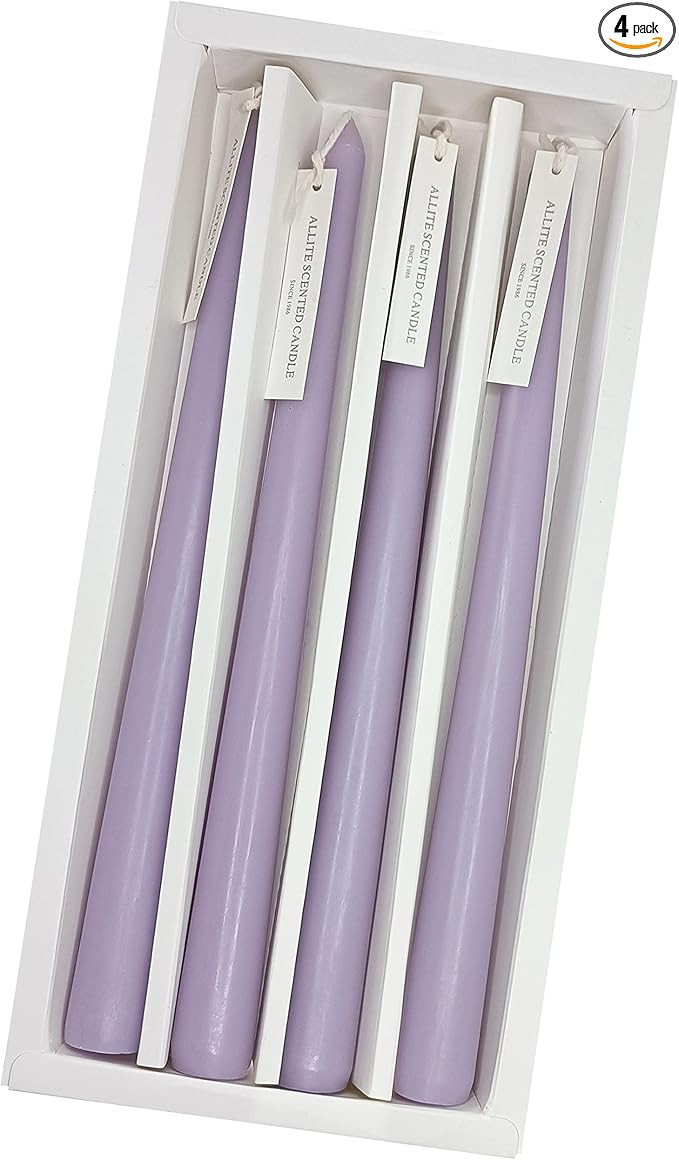 4 PCS Soothing Lavender Fragrance Purple Gradient Color Scented Taper Candles Smokeless Candle Lo... | Amazon (US)
