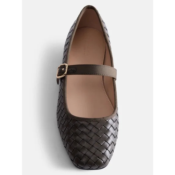 Scenario Women's Woven Mary Jane Flats | Walmart (US)