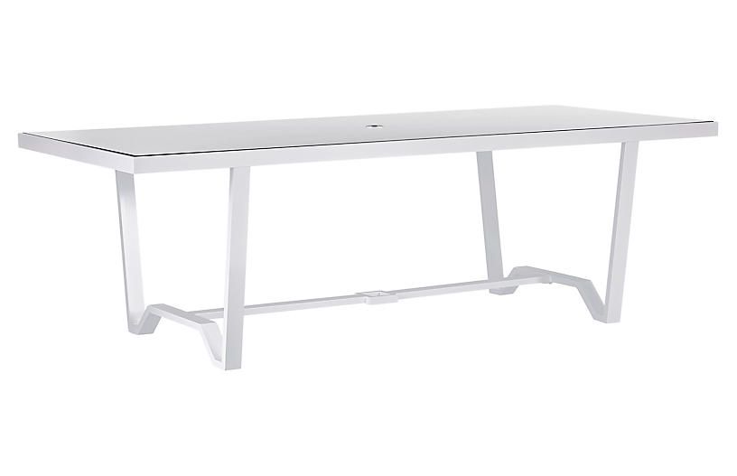 Biscayne Outdoor 94" Dining Table, White | One Kings Lane