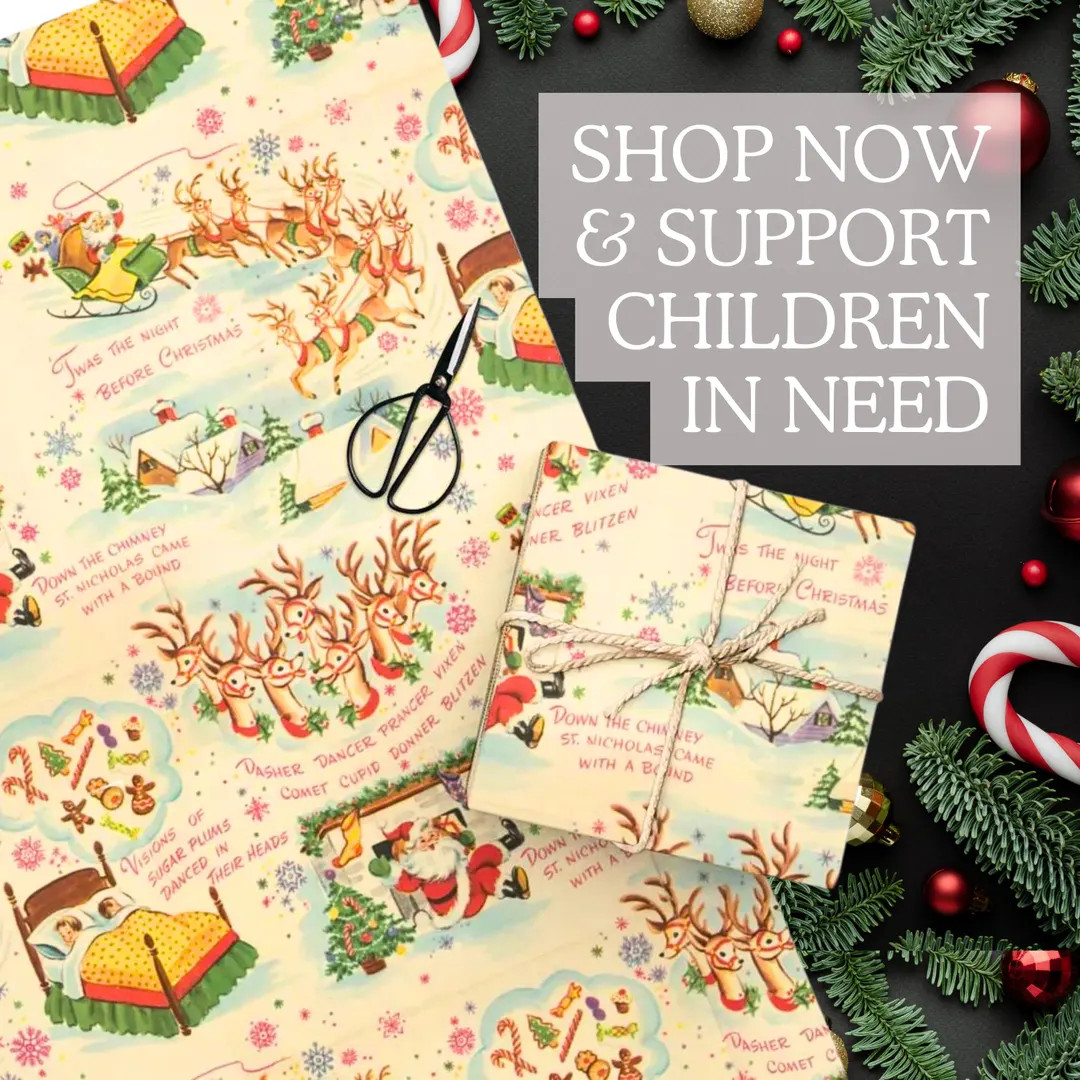 Vintage Christmas Wrapping Paper Christmas Gift Wrap Vintage Santa Wrapping Paper Holiday Gift Wr... | Etsy (US)
