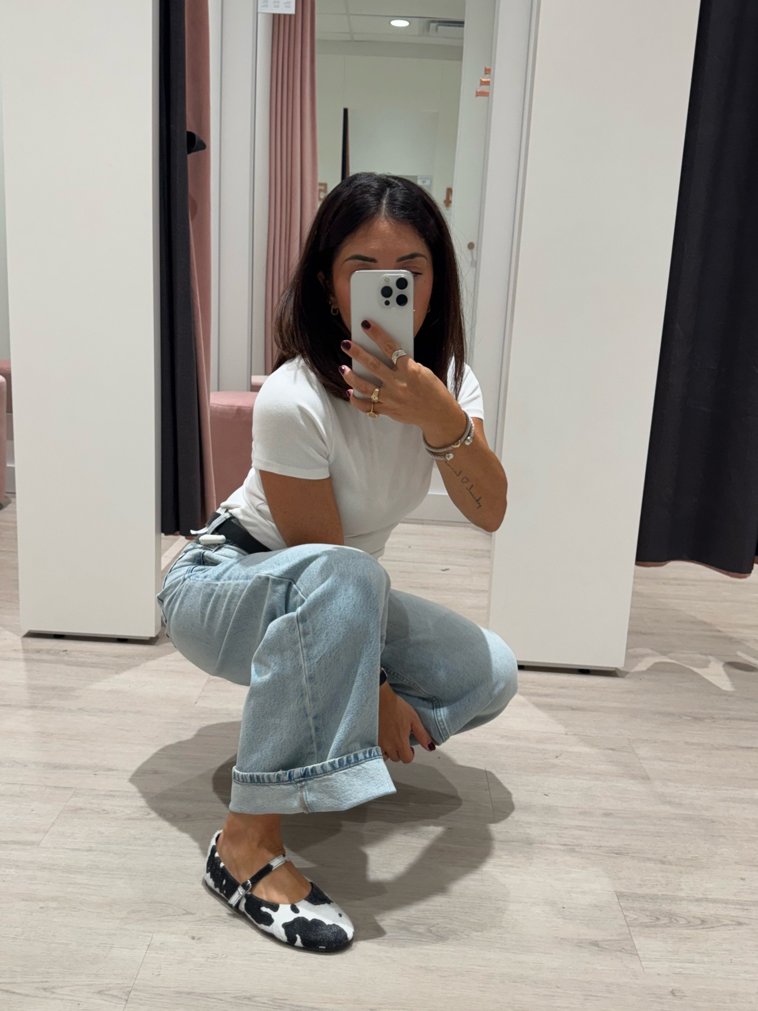 Fell in love with these Mary Jane flats the second I saw them 
Tee - small
Jeans - size 1

#LTKcanada #LTKsale #LTKworkwear