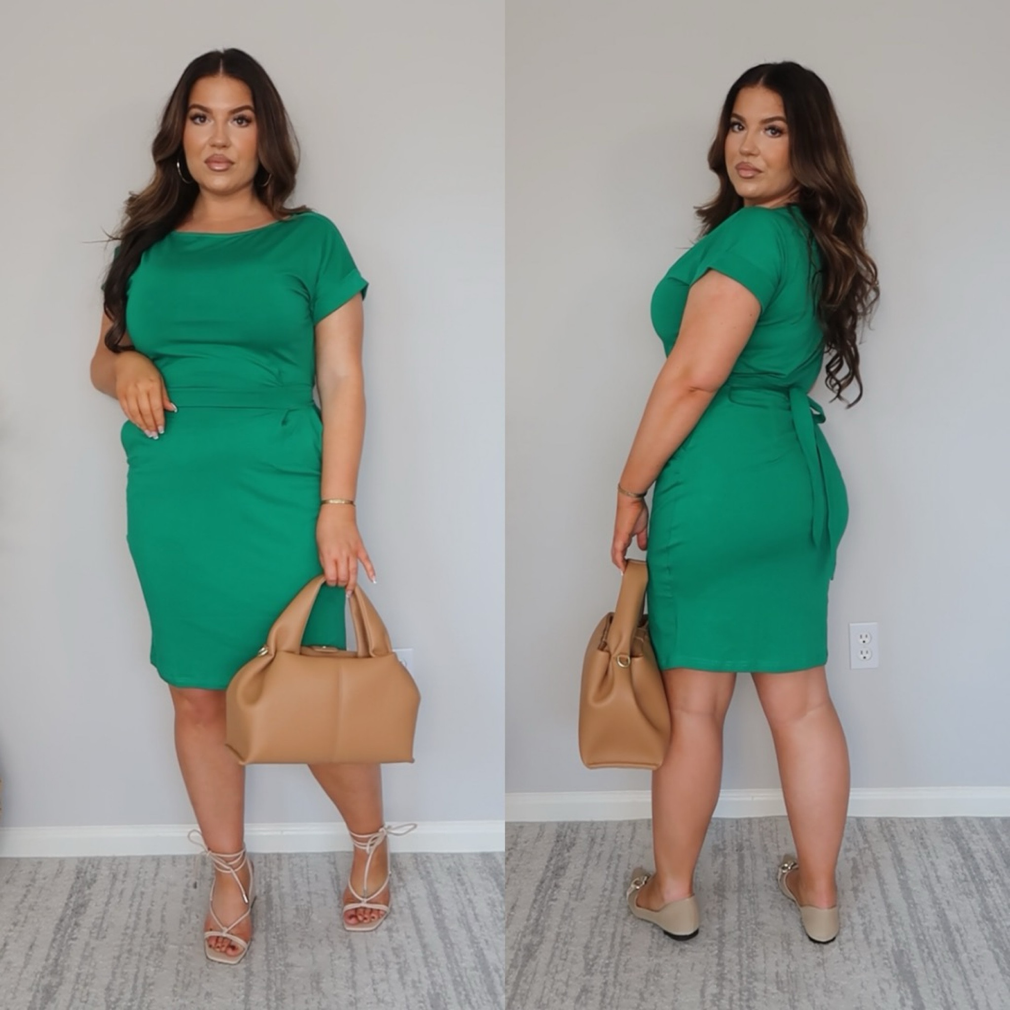 Casual Amazon Dress to dress up for work, or dress down casually with sandals! Wearing my regular L 💚

#LTKFindsUnder50 #LTKMidsize #LTKWorkwear