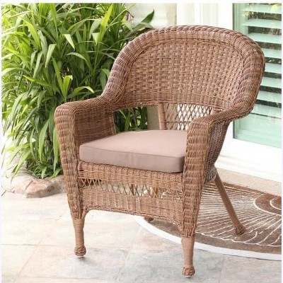 HomeStock Honey Wicker Chair with Cushion | Target