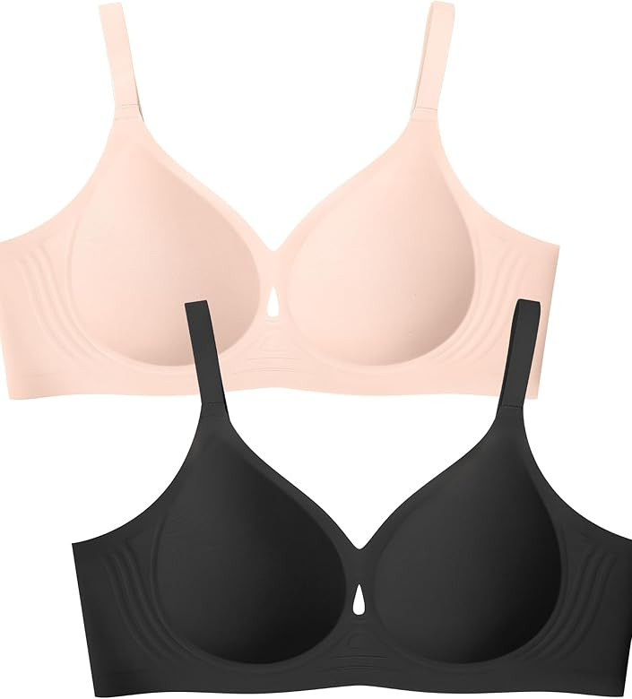 Wireless Bras for Women No Underwire Seamless Push Up Full Coverage Supportive Womens Bralettes E... | Amazon (US)