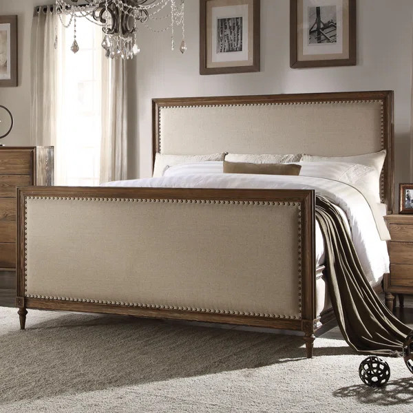 Prestridge Solid Wood and Upholstered Platform Bed | Wayfair North America
