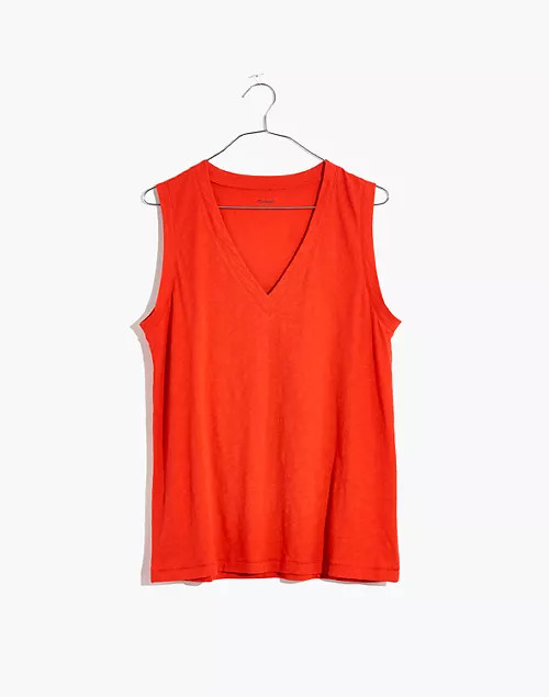 Whisper Cotton V-Neck Tank | Madewell