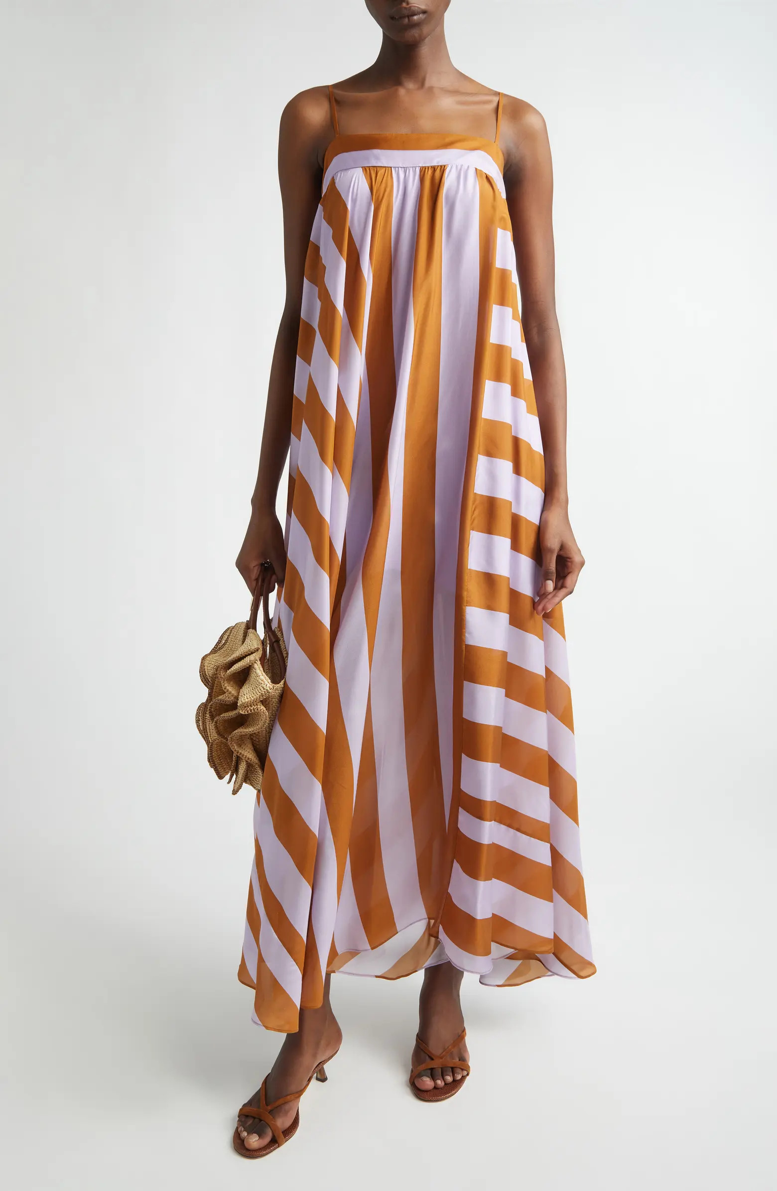 Indra Stripe Silk Maxi Dress | Nordstrom