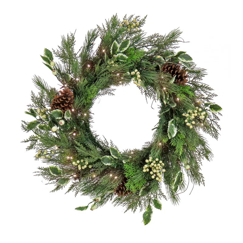 Faux Lighted 28'' Wreath | Wayfair North America