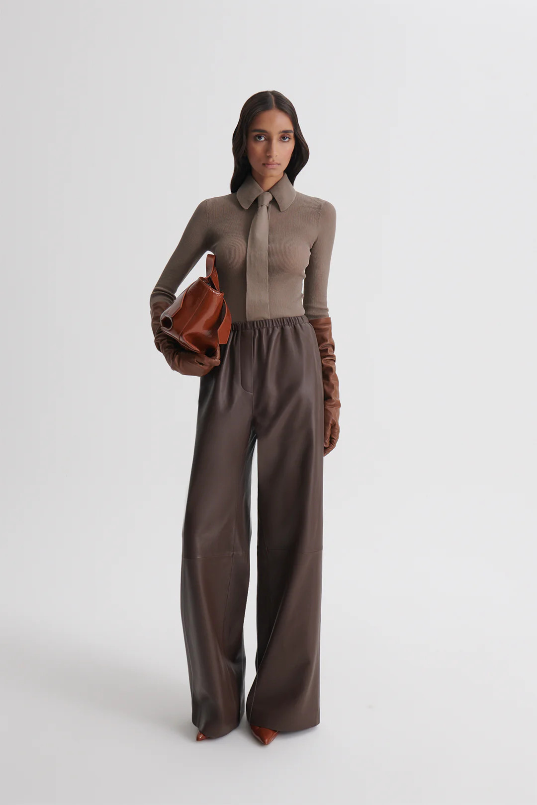 KNIT TIE SHIRT - ARMY - Scanlan Theodore | Scanlan Theodore AU