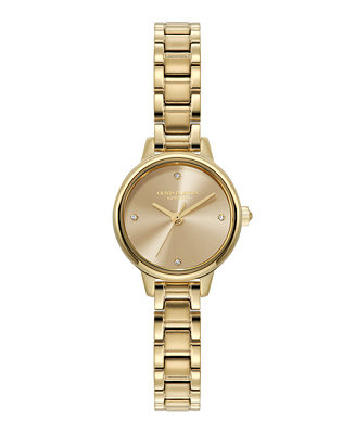 Women's Mini Classic Gold Tone Stainless Steel Bracelet Watch, 23mm | Macy's