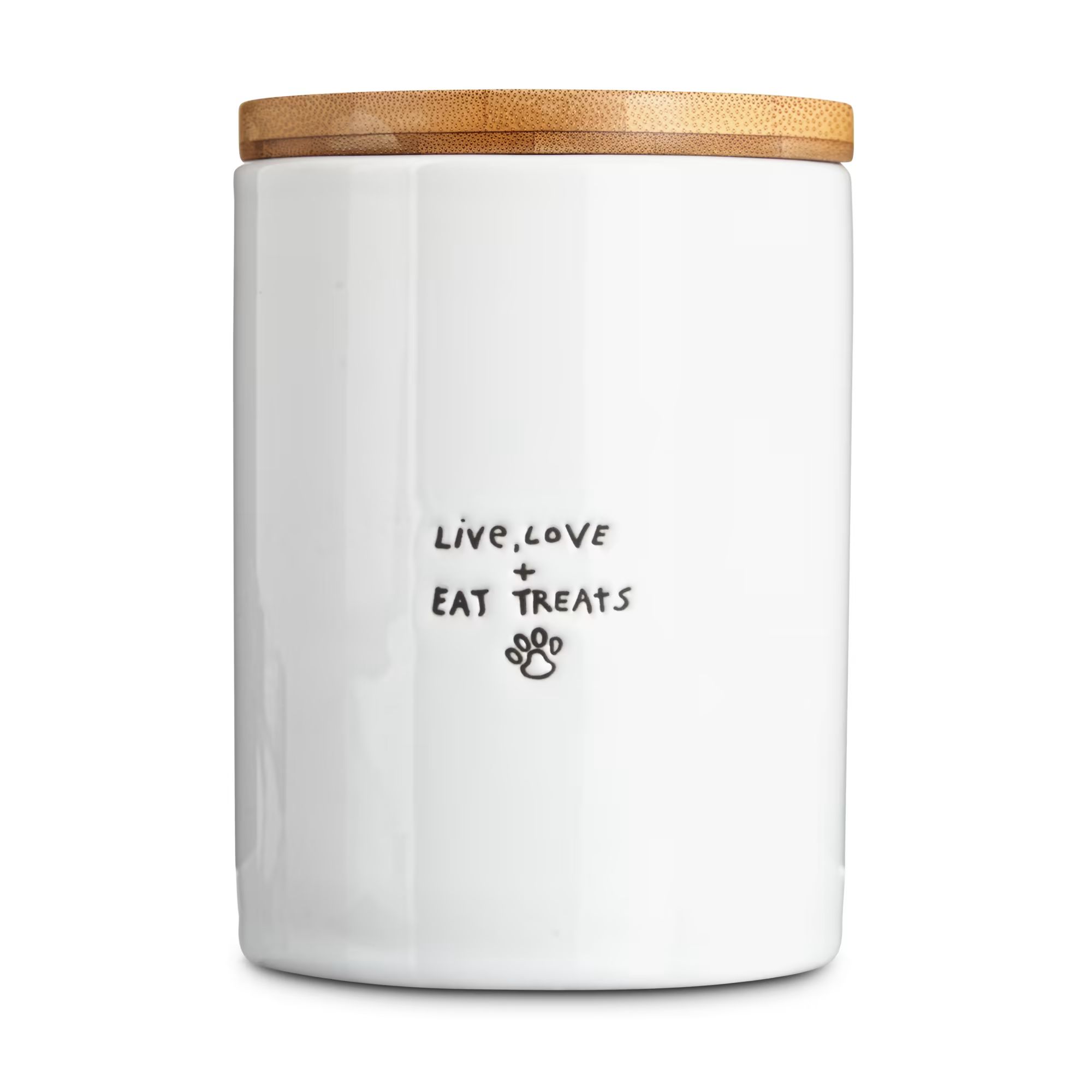 Harmony "Live, Love & Eat Treats" Ceramic Dog Treat Jar, Small | Petco | Petco