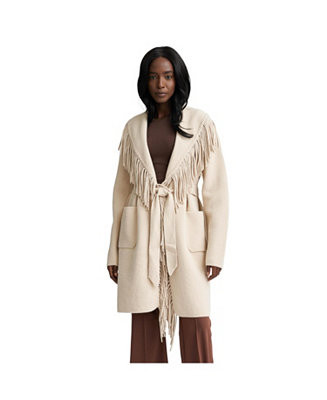 NVLT Women's Wrap Fringe Mink Eyelash Coatigan - Macy's | Macy's