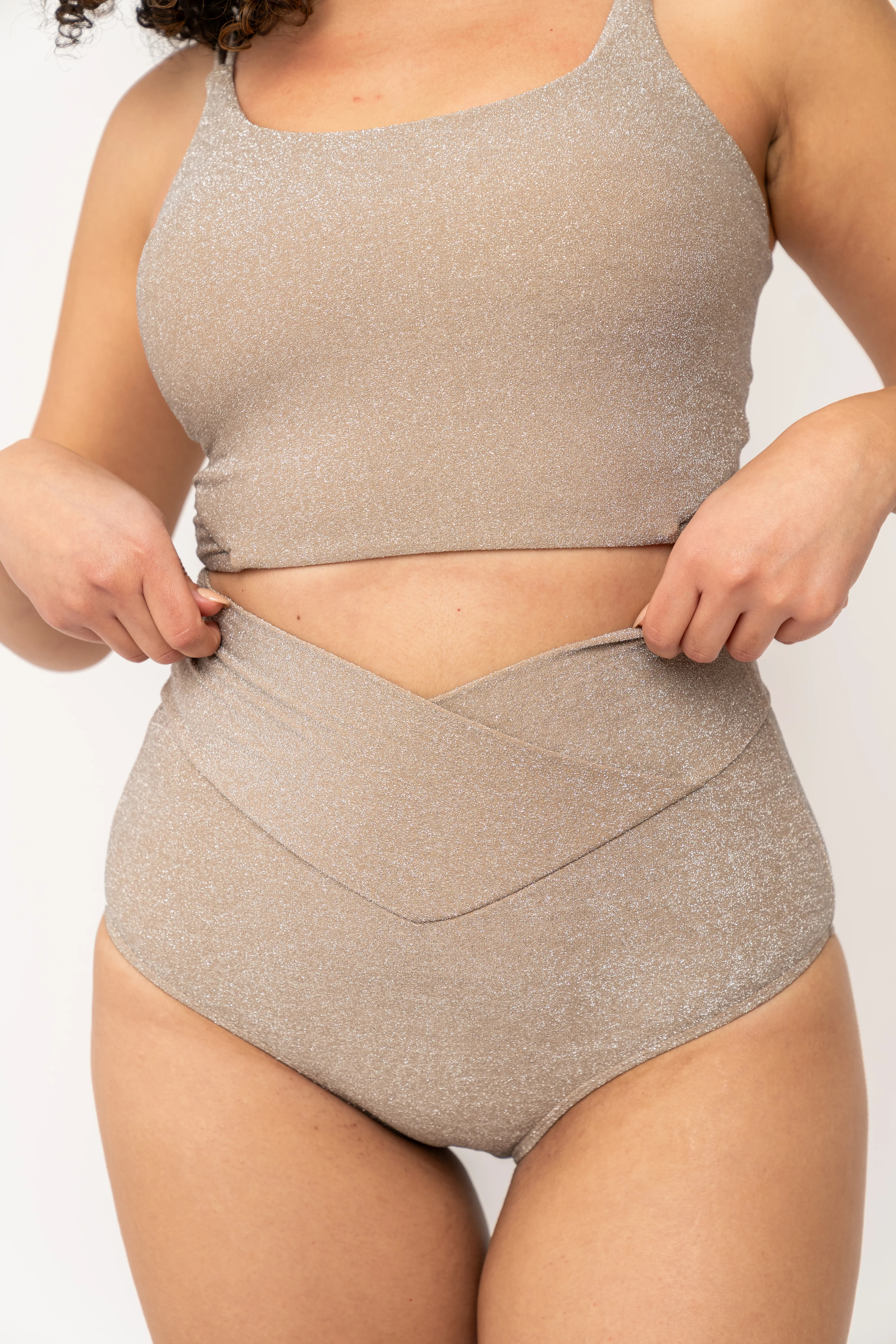 Vacationer Bottom | Champagne Shimmer | Coral Reef Swim US