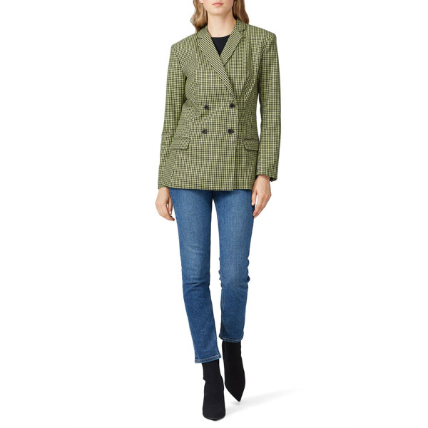 Capulet Dylan Double Breasted Blazer green-print | Rent the Runway