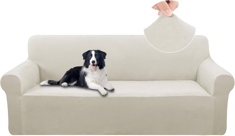 U-NICE HOME Velvet Sofa Covers Stretch Couch Covers for 3 Cushion Couch Furniture Protector Sofa ... | Amazon (US)