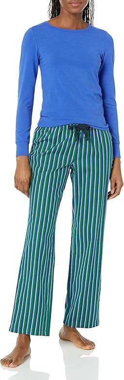 Amazon Essentials Women's Lightweight Flannel Pant and Long-Sleeve T-Shirt Sleep Set (Available i... | Amazon (US)