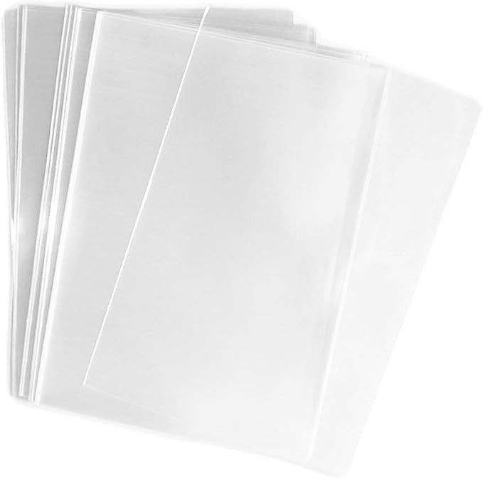 100 Pcs 6 1/2 X 9 1/2 (O) Clear Flat Cellophane/Cello (6.5x9.5) Bags Good for 6x9 Items | Amazon (US)