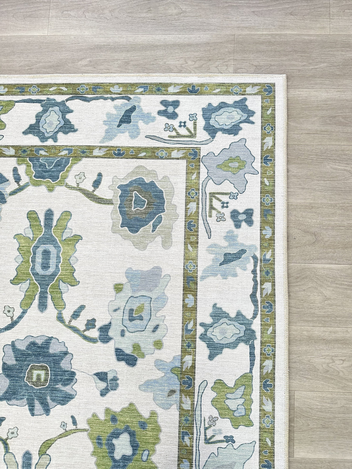 Alienore Green Blue Modern Oushak Rug | Fame Rugs