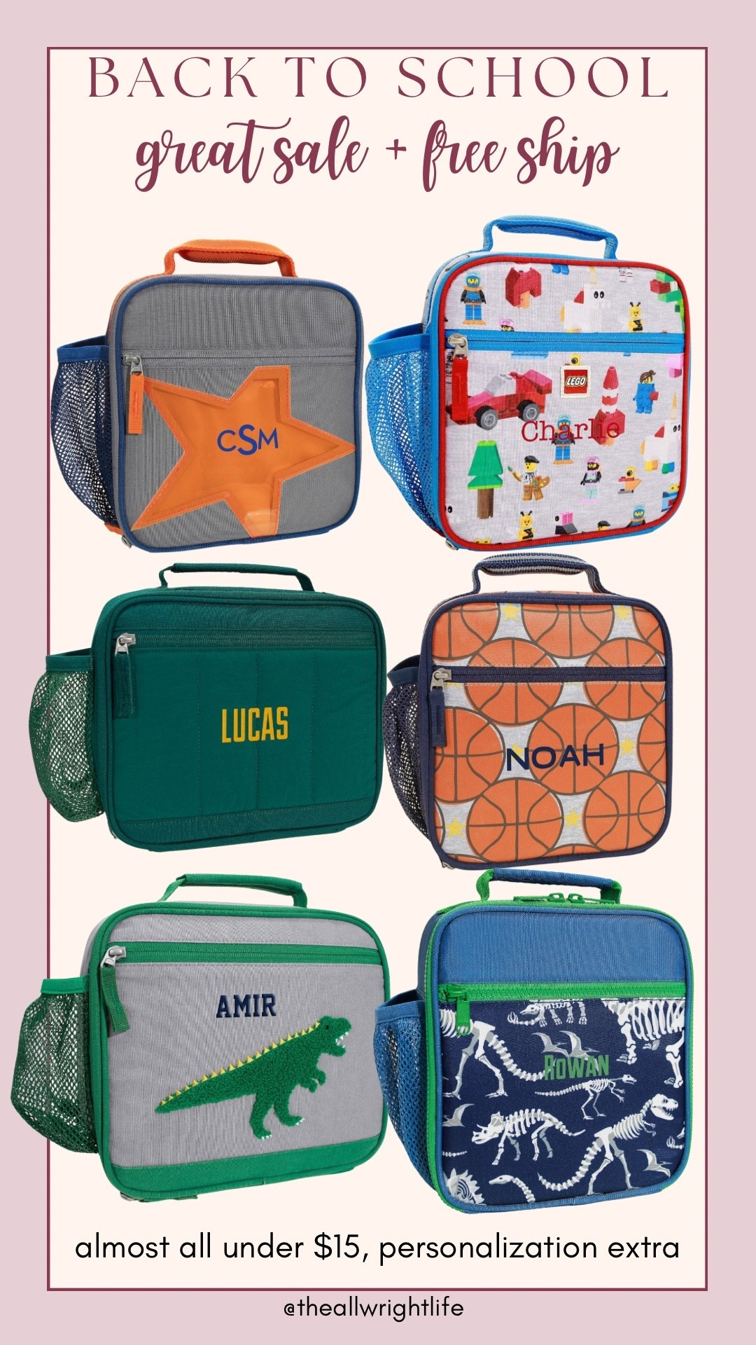 Back to school lunch box clearance! Almost all of these are under $13 or $15. Personalization is extra. 




#LTKFamily #LTKKids
