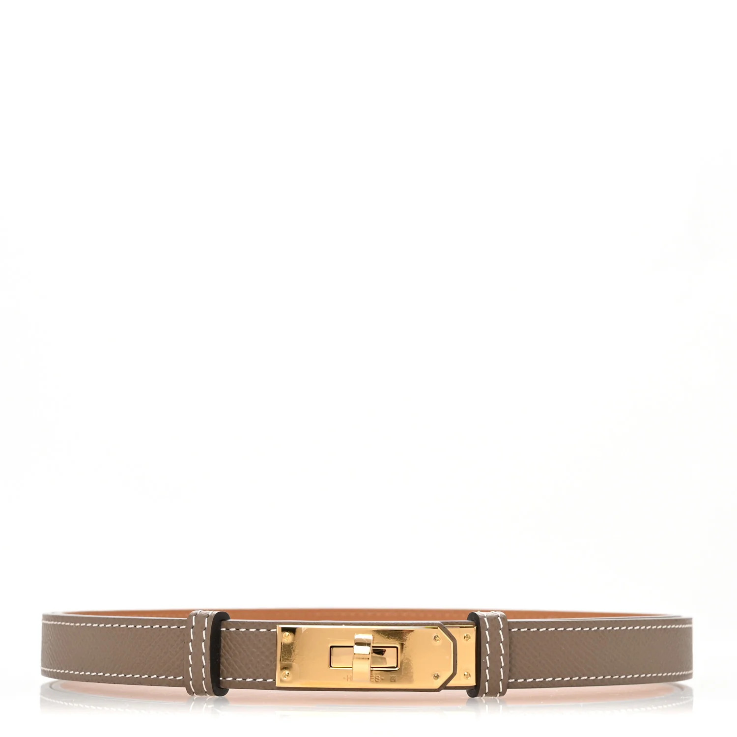 Epsom Kelly Belt Etoupe | FASHIONPHILE (US)