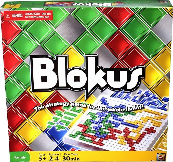 Mattel Games Blokus XL Board Games for Family Night, Brain Games for 2 to 4 Players, Oversized Bo... | Amazon (US)