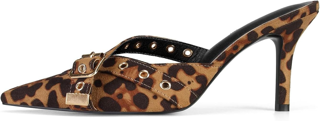 Dsevht Black Kitten Heels for Women Pointed Toe Heels Dressy Bow Heels Vintage Heels Mules Sexy P... | Amazon (US)