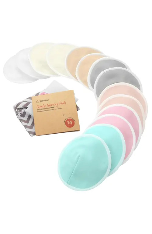 KeaBabies 14-Pack Comfy Nursing Pads in Pastel Touch at Nordstrom, Size Medium | Nordstrom