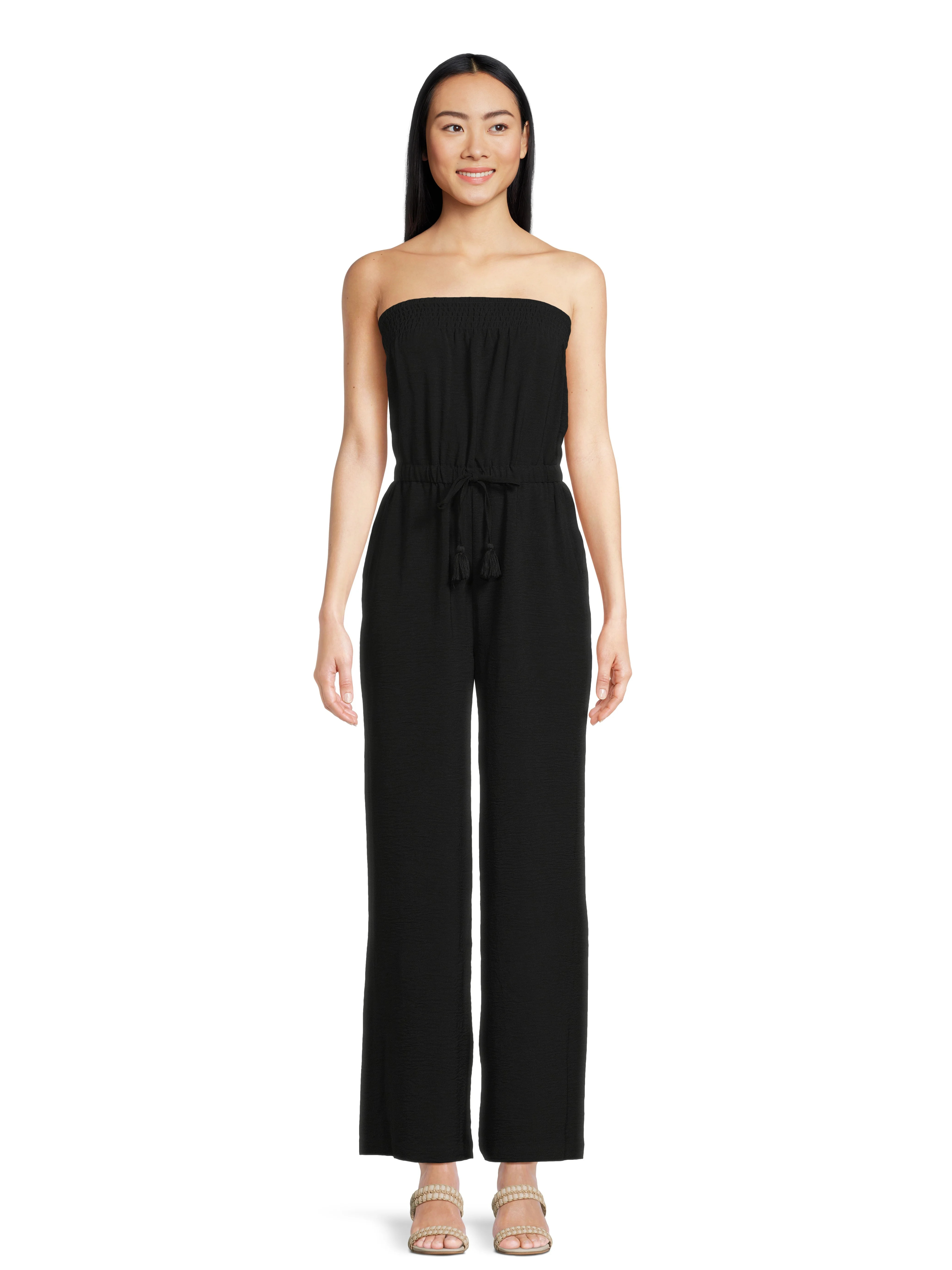 No Boundaries Juniors’ Tube Jumpsuit, 29” Inseam, Sizes XS-XXXL | Walmart (US)