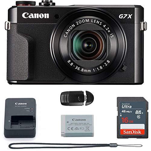 PowerShot G7 X Mark II (Black) International Version - 16GB Basic Accessories Bundle (Renewed) | Amazon (US)