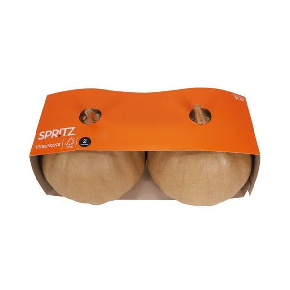 2pk Paper Mache Pumpkins - Spritz™ | Target