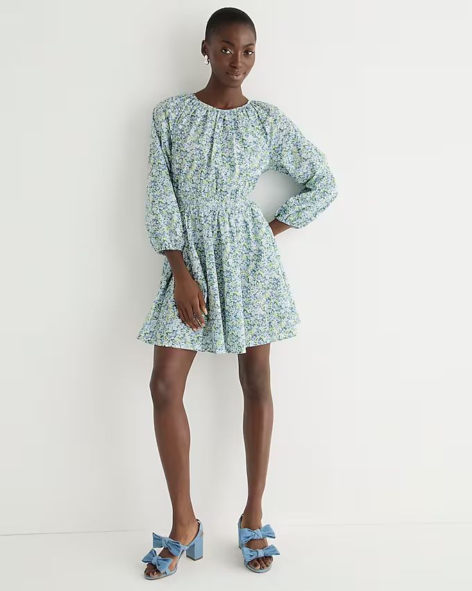 Palermo smocked-waist mini dress in Liberty® Thorpe Hill fabric | J.Crew US