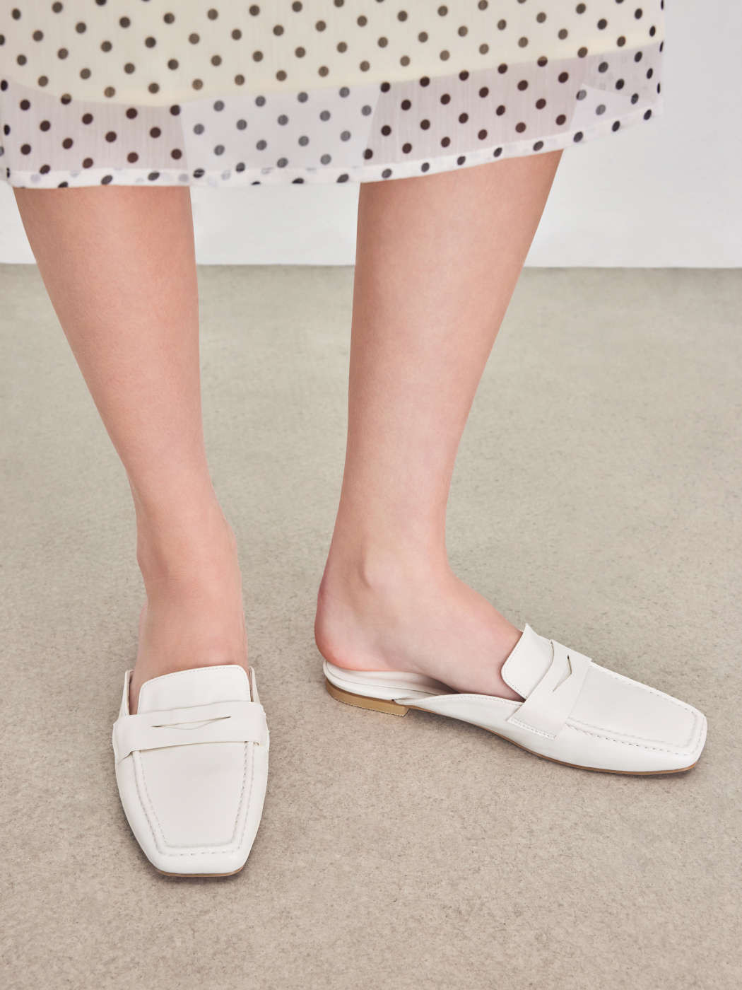FAUX LEATHER MULE FLATS | Cider