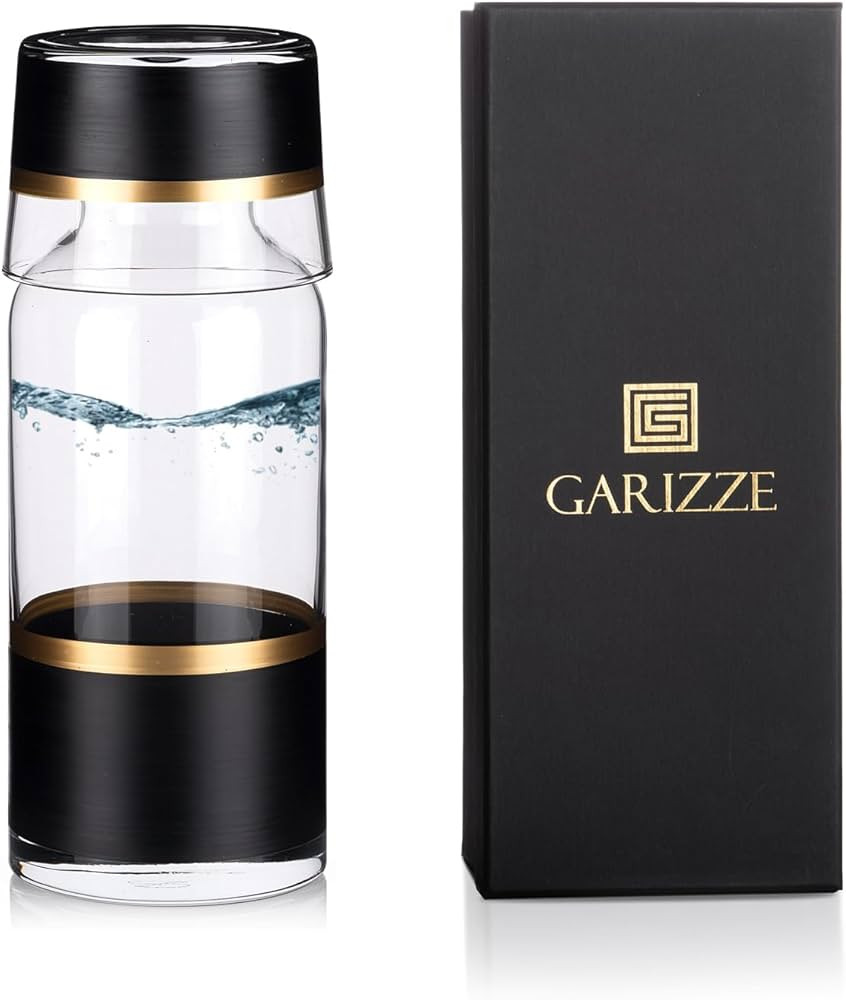 GARIZZE Bedside Water Carafe and Glass Set for Bedroom, Bedside Carafe and Glass Set, Mouthwash D... | Amazon (US)
