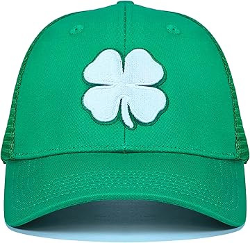 Live Lucky Hats for Men,Four Leaf Clover Golf Baseball Caps,Black and White | Amazon (US)
