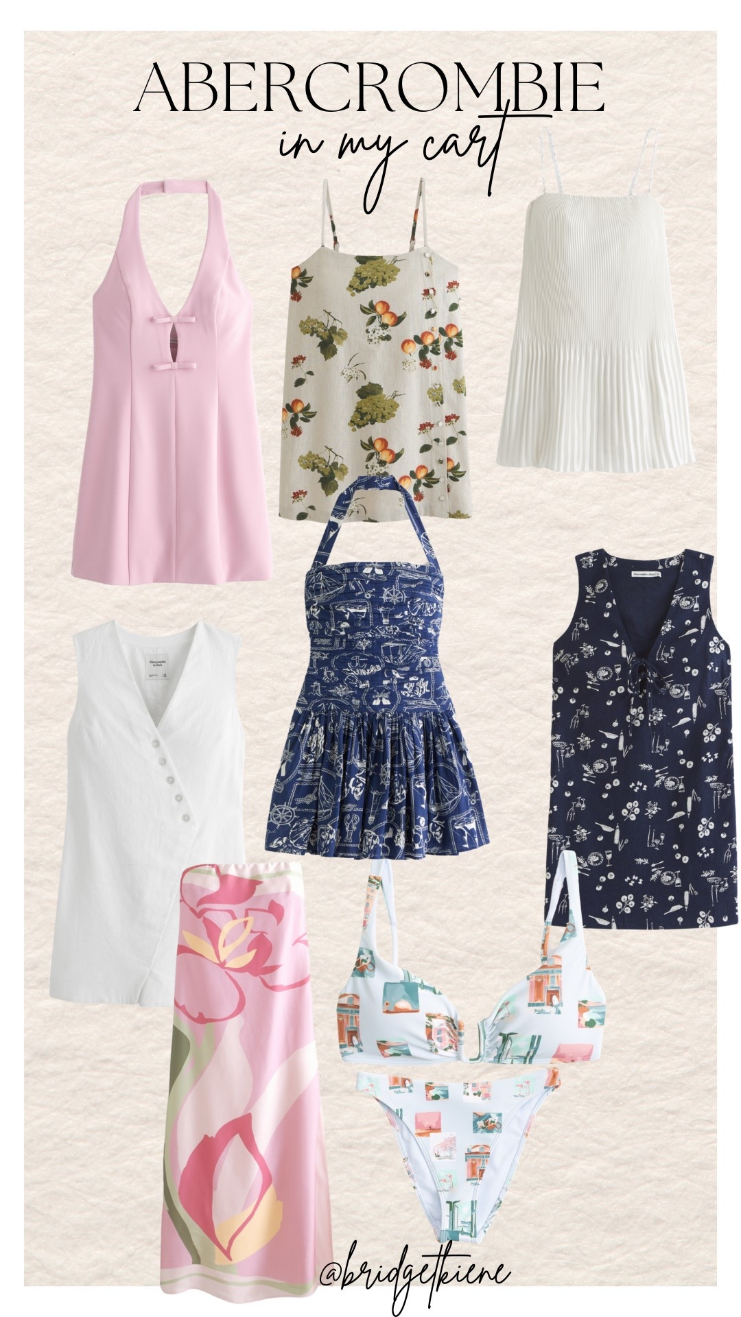 Abercrombie in my cart - Abercrombie’s new arrivals are so good! Envisioning all of these on my next beach vacation - sunset dinners, spa days, beach days, and date nights! 🫶🏻

#LTKSwim #LTKSaleAlert #LTKSpringSale