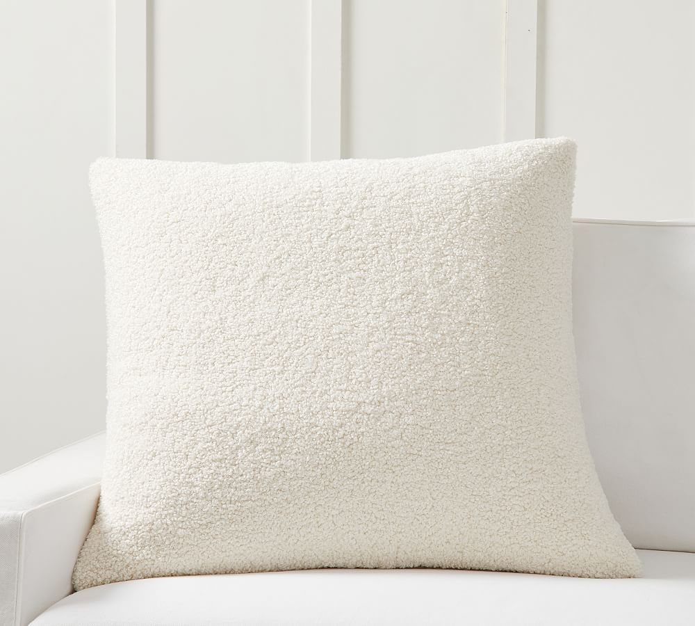Cozy Teddy Faux Fur Oversized Pillow Cover | Pottery Barn (US)
