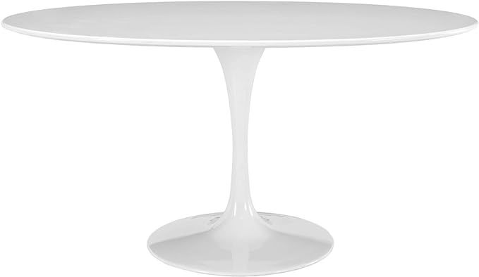 Ergode Lippa 60" Oval Wood Top Dining Table - White | Amazon (US)