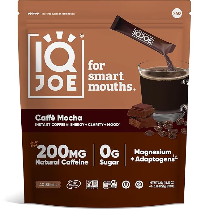 IQJOE Instant Mushroom Coffee Packets with Lion’s Mane and Magtein Magnesium L-Threonate - New ... | Amazon (US)