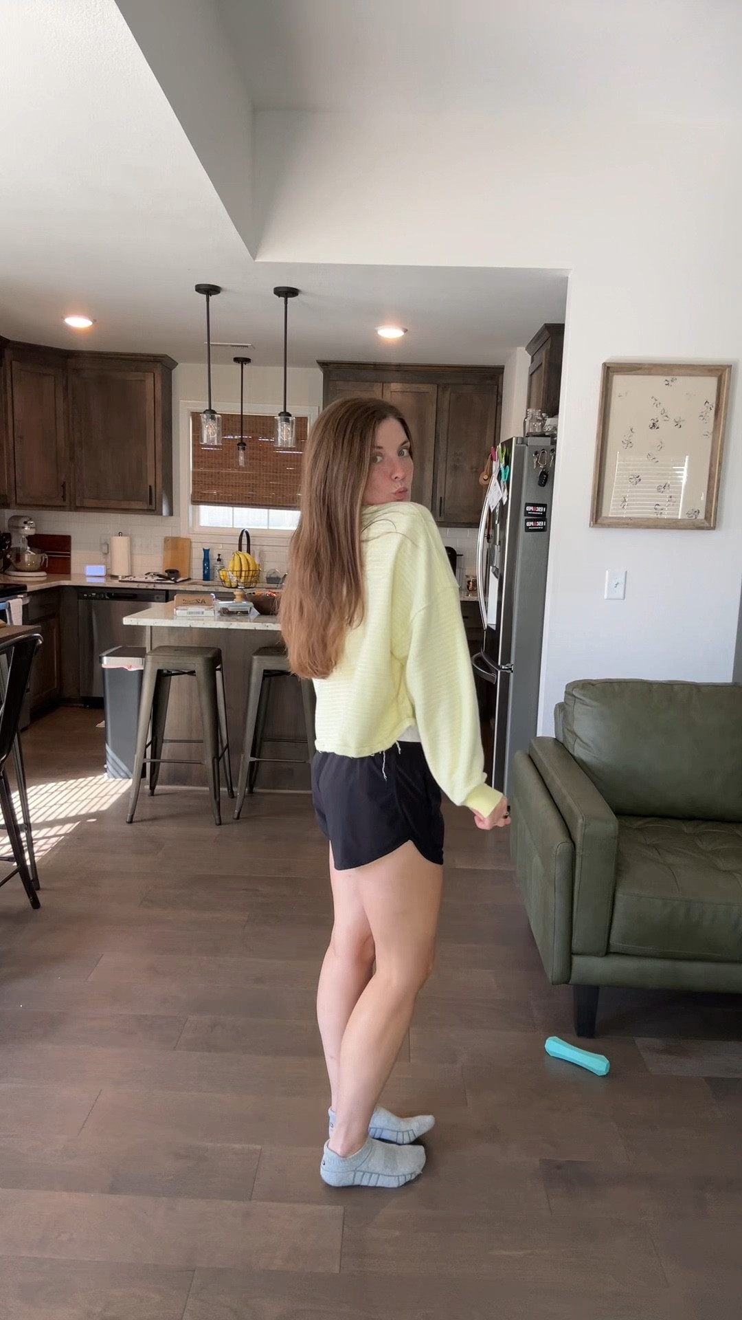 sunshine-y work from home outfit! 

sweater: xl
tank: 4
shorts: xs

#LTKFindsUnder50 #LTKActive #LTKSaleAlert