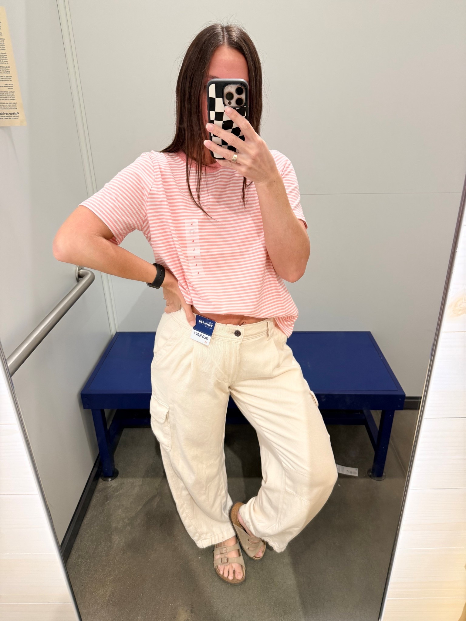 This stripe trend is taking over spring… and this outfit is one of my favorite easy wins 🤍

If you’ve been wanting something cute but effortless, this is it.

This pink + white striped top is one of those pieces that instantly makes you look put together without trying. The relaxed, slightly oversized fit is super flattering and easy to style with anything from denim to shorts.

Paired it with these cinched ankle barrel pants (with a subtle cargo vibe), and I love how they add shape while still being crazy comfortable.

✔️ easy everyday outfit
✔️ comfortable but still styled
✔️ perfect for errands, school drop-offs, or travel
✔️ mix + match pieces you’ll rewear on repeat

Fit details:
• Top: Large (for an oversized, boxy fit)
• Pants: XS (runs slightly snug, I’d stay true to size for a looser fit)
• 5’5” | 130 lbs

Everything is linked🤍

Save this for your next easy outfit day + follow for more real-life outfits that actually work for busy days

#LTKSaleAlert #LTKootd #LTKOver40
