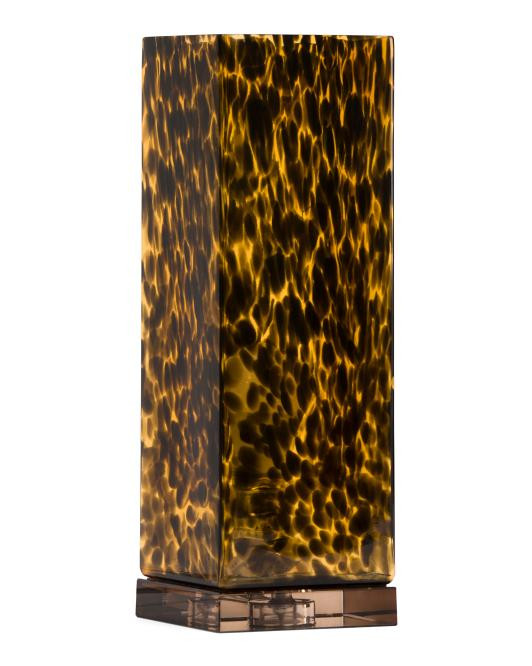 15in Tortoise Glass Uplight | TJ Maxx