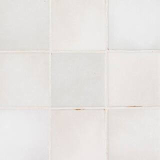 Maisie Lane Zellige White 4 in. x 4 in. Matte Ceramic Wall Tile (5.4 sq. ft./Case) | The Home Depot