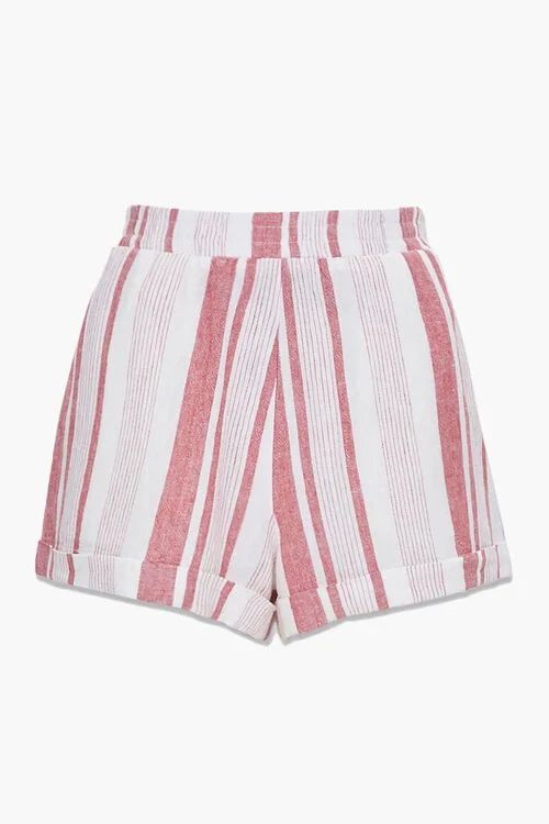 Striped Linen-Blend Shorts | Forever 21 (US)