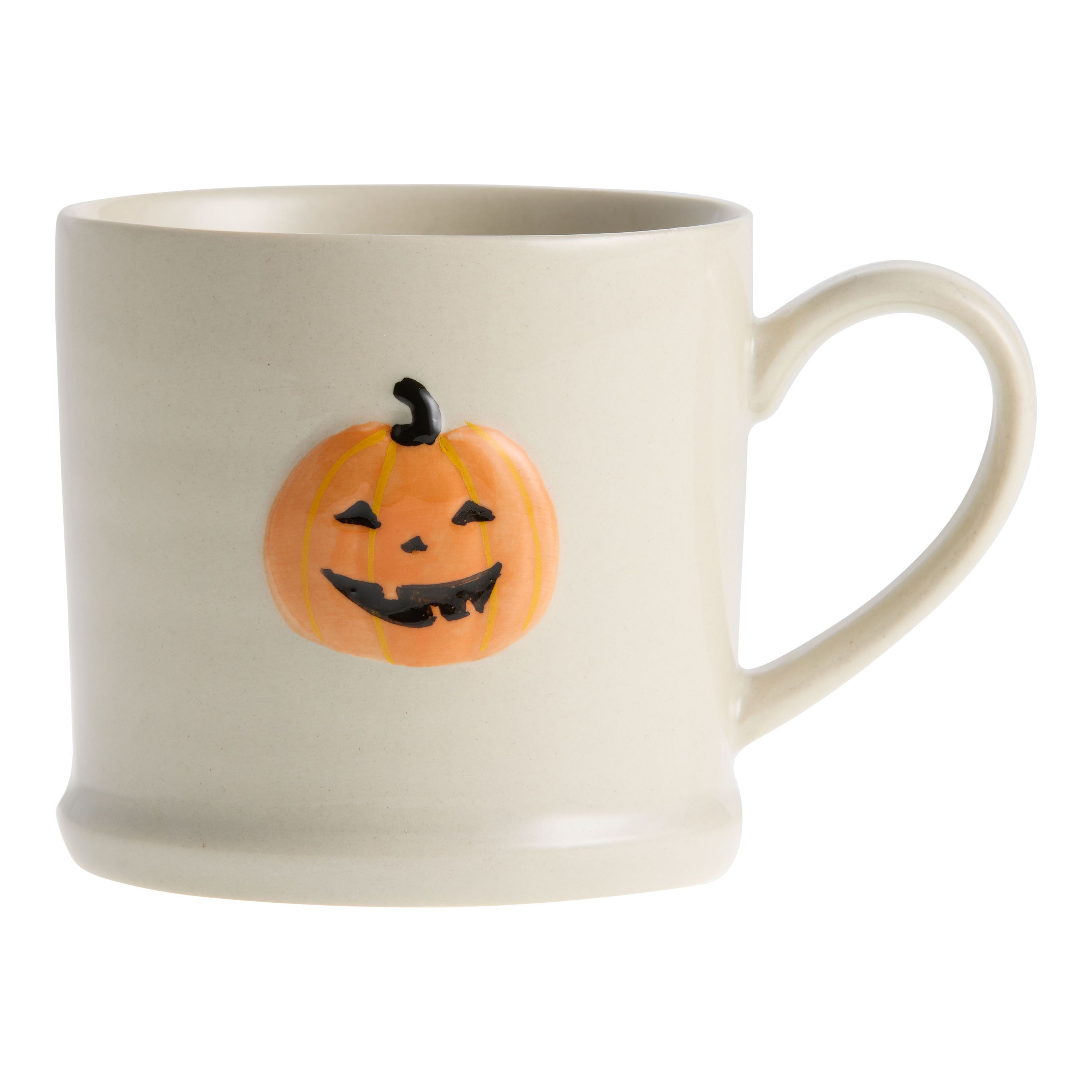 Cream Halloween Icon Hand Painted Ceramic Mug | World Market