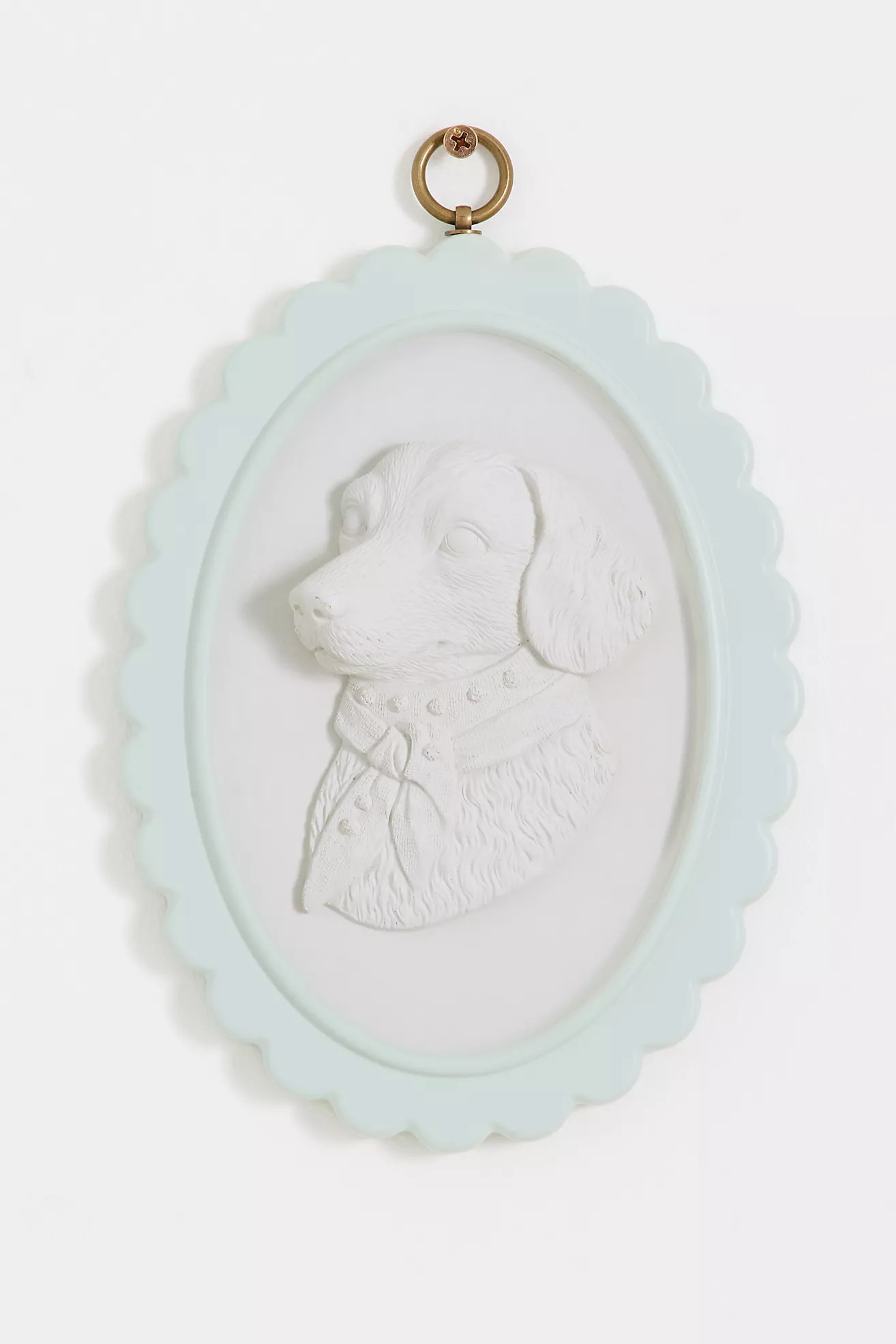 Athena Scalloped Dog Intaglio Gallery Wall Charm | Anthropologie (US)