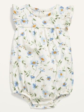 Printed Flutter-Sleeve Bubble One-Piece for Baby | Old Navy (US)