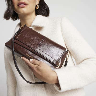 Brown Fold Over Small Clutch Bag | River Island UK & IE