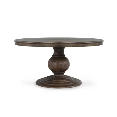 Brookside 60" Round Mango Wood Dinning Table In Cocoa Brown | Wayfair North America