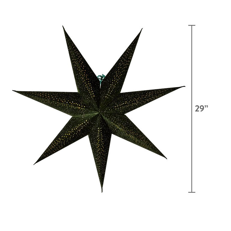Green Flocked Decorated Star, 29 in, by Holiday Time | Walmart (US)
